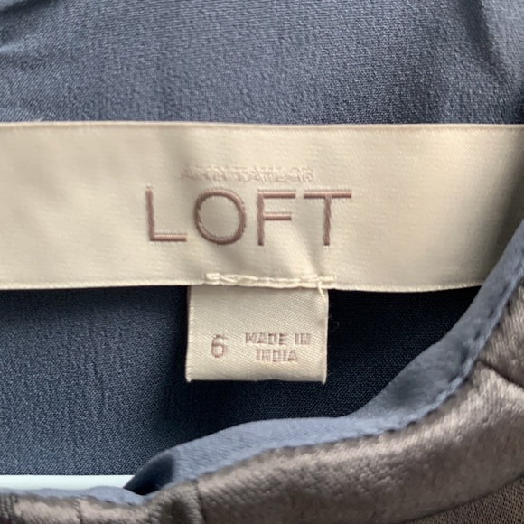 Silver/Gray Sheath Dress by Loft Size 6 Work Holiday Classic Party - Picture 5 of 6